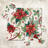 Poinsettia Tumbler Design, Christmas Digital Paper, Watercolor Floral Junk Journal, Printable PNG, Scrapbooking Paper thumbnail 12