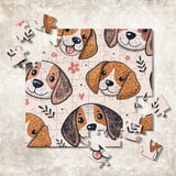 Whimsical Beagle Faces Seamless Digital Pattern Size Bundle Png thumbnail 11
