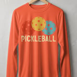 Pickleball Sport-Tek Long Sleeve Tee, Retro Tri-Color Balls Pickleball, Sun Shield Performance Shirt thumbnail 4