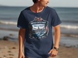 United States Navy Shirt, Patriotic USN Veteran Gift, Sea Air Land Space Emblem Military Tee, American Pride Naval Forces Apparel thumbnail 6