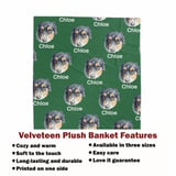 Custom Pet Blanket from Photo, Personalized Dog or Cat Portrait Blanket with Name, Dog Memorial Gift, Pet Sympathy Gift, Dog Mom Blanket thumbnail 3