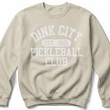 Pickleball Gildan Crewneck Sweatshirt, Dink City Est. 1965 Pickleball Club, Court Warm Up Fleece thumbnail 6