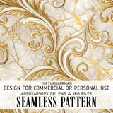 Golden Floral Swirl Tumbler Design, Digital Papers, Watercolor Backgrounds, Floral Junk Journal, Printable Tumbler Png, Scrapbooking thumbnail 1