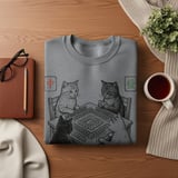 Vintage Meowjong Cat Art Print, Funny Mahjong Cats Wall Decor, Quirky Board Game Poster, Cute Retro Game Night Gift for Cat Lovers thumbnail 17