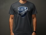 F35 Lightning II Fighter Jet T-Shirt, Military Aviation Stealth Graphic Tee, Air Force Pilot Squadron Shirt, Aviator Gift for Him thumbnail 5
