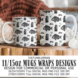 Digital Pattern, Fish Pattern, Crab Pattern, Wood Pattern, Sea Glass Pattern, Digital Bundle, Seamless Pattern, Sublimation Design thumbnail 4