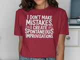 I Don't Make Mistakes Improvisation Clarinet Graphic Tee thumbnail 12