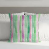 Striped Throw Blanket and Pillow: Watercolor Wash, Soft Cozy Gifts for Home  thumbnail 1