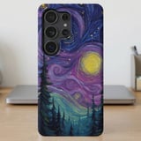 Starry Night Forest MagSafe® Phone Case thumbnail 2