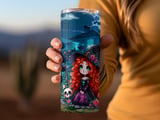 Cute Witch Tumbler Wrap, Halloween Custom 20oz Seamless Skinny Tumbler Design, Digital Download thumbnail 3