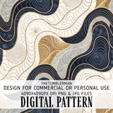 Abstract Wave Digital Pattern, Digital Bundle, Seamless Pattern, Modern Art Print, Geometric Printable Art, Background Texture, Digital thumbnail 1