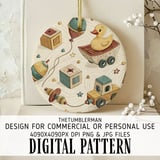 Vintage Toys Charm Digital Pattern Size Bundle Png thumbnail 3