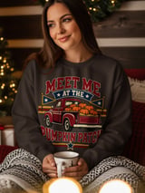 Meet Me At The Pumpkin Patch Sweatshirt, Retro Fall Truck Hoodie, Vintage Autumn Graphic Tote Bag, Cozy Country Farmhouse Fall Outfit thumbnail 6