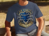 US Air Force Emblem T-Shirt, Patriotic Military Aircraft Tee, Air Force Veteran Gift, American Air Power Apparel thumbnail 6