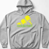 Pickleball Gildan Fleece Hoodie, addicted, Court Pullover thumbnail 2