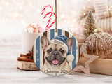 French Bulldog Christmas Ornament 2026, Cute Frenchie Santa Hat Tree Decor, Dog Lover Holiday Keepsake, Pet Mom Stocking Stuffer Gift thumbnail 2