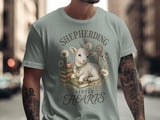 Christian Shepherding Little Hearts T-Shirt | Cute Lamb Daisy Pastor Teacher Gift | Faith-Based Apparel Tee thumbnail 12