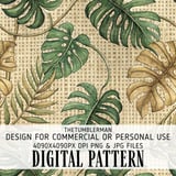Luxe Tropical Leaves Digital Design Size Bundle Png thumbnail 2