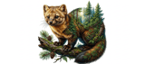 American Marten 40oz Tumbler Wrap Design | Forest Animal Sublimation PNG | Naturecore Digital Download for Tumbler Makers thumbnail 13