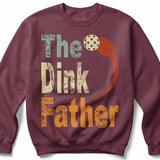 Pickleball Gildan Crewneck Sweatshirt, The Dink Father Graphic, Cozy Pickleball Dad Apparel, Court Warm Up thumbnail 3