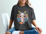 Cute Capricorn Axolotl Zodiac Graphic Tee thumbnail 1