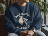 Male Teacher Coach Shirt, Half Teacher Half Coach Sweatshirt, PE Teacher Gift for Him, Retro Coach Hoodie, High School Athletic Teacher thumbnail 3