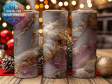20 oz Pink Agate Tumbler Wrap, Skinny Tumbler Sublimation Design, Straight and Tapered Wrap png, Digital Tumbler, Instant Download thumbnail 2