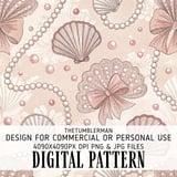 Coquette Pearl & Seashell Digital Pattern Size Bundle Png thumbnail 2