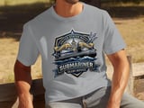US Navy Submariner T-Shirt, Silent Service Crewneck Tee, Patriotic Military Veteran Gift, Nautical Anchor Submarine Graphic Shirt thumbnail 2