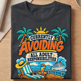 Avoiding Adult Responsibilities Cruise T-Shirt thumbnail 2