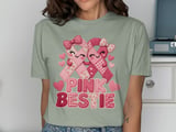 Pink Bestie Faux Patchwork Tee thumbnail 11