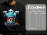 Gaming Ghost T Shirt, Pixel Art Shirt, Halloween Ghost Gamer Tee, Retro Game Shirt, Spooky Season T-Shirt, Cool Ghost Shirt thumbnail 4