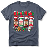 Silent Night Nurse Christmas Tee thumbnail 5