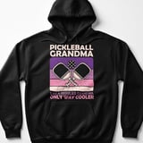 Pickleball Gildan Fleece Hoodie, Pickleball Grandma Like A Regular Grandma Only Way Cooler, Court Pullover thumbnail 1