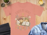 Saved By Grace Powered By Snacks T-Shirt, Christian Faith Shirt, Scripture Bible Verse Tee, Whimsical Cottagecore Jesus Foodie Gift for Her thumbnail 9