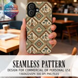 Ethnic Tribal Pattern Digital Wallpaper thumbnail 1