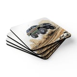 Grand Wagoneer Corkwood Coaster Set, The Waggy Off Roading, Car Coasters, Man Cave Decor, Car Lover Gift, SUV Coaster Set, Drink Coasters thumbnail 2