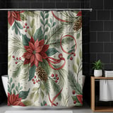 Christmas Floral Tumbler Design, Digital Paper, Watercolor Flower Backgrounds, Poinsettia PNG, Scrapbooking Paper, Digital Download thumbnail 10