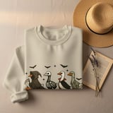 Halloween Goose T-Shirt, Horror Costume Geese, Funny Spooky Season Tee, Halloween Party Apparel, Animal Lover Shirt thumbnail 3