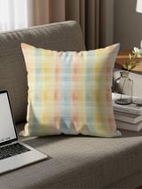 Watercolor Plaid Throw Blanket: Soft, Lightweight, Home Decor, Matching Pillows thumbnail 3