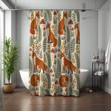 Whimsical Woodland Fox Shower Curtain thumbnail 7