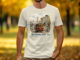 San Francisco Cable Car T-Shirt, Vintage SF Travel Tee, Golden Gate Bridge Watercolor Cityscape Souvenir California Gift thumbnail 7