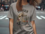 Chosen & Loved Western Christian T-Shirt | Boho Cowgirl Faith Tee, Rustic Cross Scripture 1 Peter 2:9 Top thumbnail 9