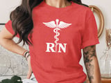 Registered Nurse T-Shirt: Healthcare Caduceus, RN Symbol, Medical Profession Top thumbnail 3