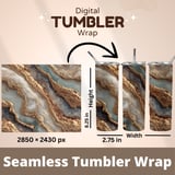 20 oz Gold Agate Tumbler Wrap Sublimation Design, Straight and Tapered Wrap png, Skinny Tumbler Digital Download thumbnail 5