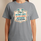 Funny Highly Motivated To Do Nothing T-Shirt, Relaxed Palm Tree Hammock Tee, Humorous Vacation Vibe Retro Shirt Gift thumbnail 5