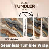 20 oz Gold Agate Tumbler Wrap, Sublimation Design, Straight Tapered, Marble Texture png, Digital Download, Tumbler Design thumbnail 5