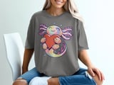Cute Axolotl Heart Graphic T-Shirt thumbnail 6
