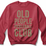 Pickleball Gildan Crewneck Sweatshirt, Old People Pickleball Club, Court Warm Up Cozy Athletic Pullover thumbnail 5
