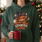 Highland Cow Halloween Sweatshirt Hoodie, Country Cutie Witch Cow Fall Tote Bag, Cute Ghost Pumpkin Autumn Graphic Spooky Season Gift thumbnail 15